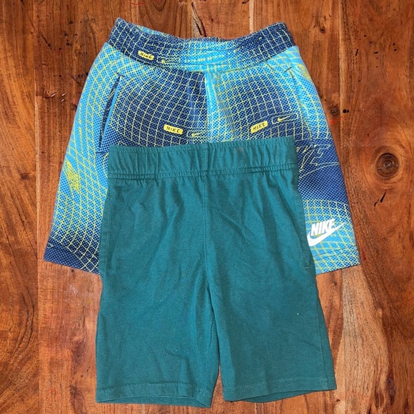 Nike Kids Blue and Yellow Graphic Shorts - Picture 2 of 5